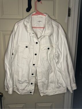 CJLA Oversized White Denim Jacket - XXL